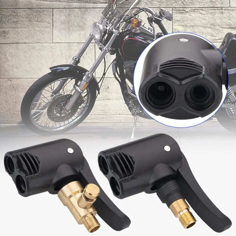 

2 In 1 Car Truck Tire Car Inflator Pump Air Valve Clamp Vent Mouth Tool Joint Bike Inflatable Nozzle Mouth Motorcycle Frenc V9L6