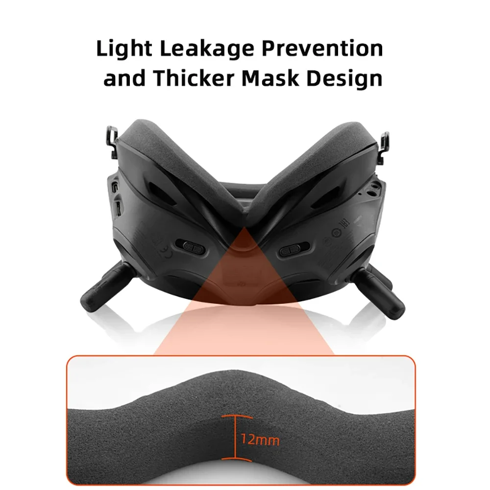 Eye Mask Pad for DJI FPV Combo Goggles V2 Replacement Sponge Skin-Friendly Face Mask Cover For Drone Flight Glasses Acessories