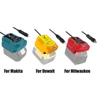 Portable car charger For Makita/Dewalt/Milwaukee18VLi-ion Battery with cigarette lighter Emergency tools