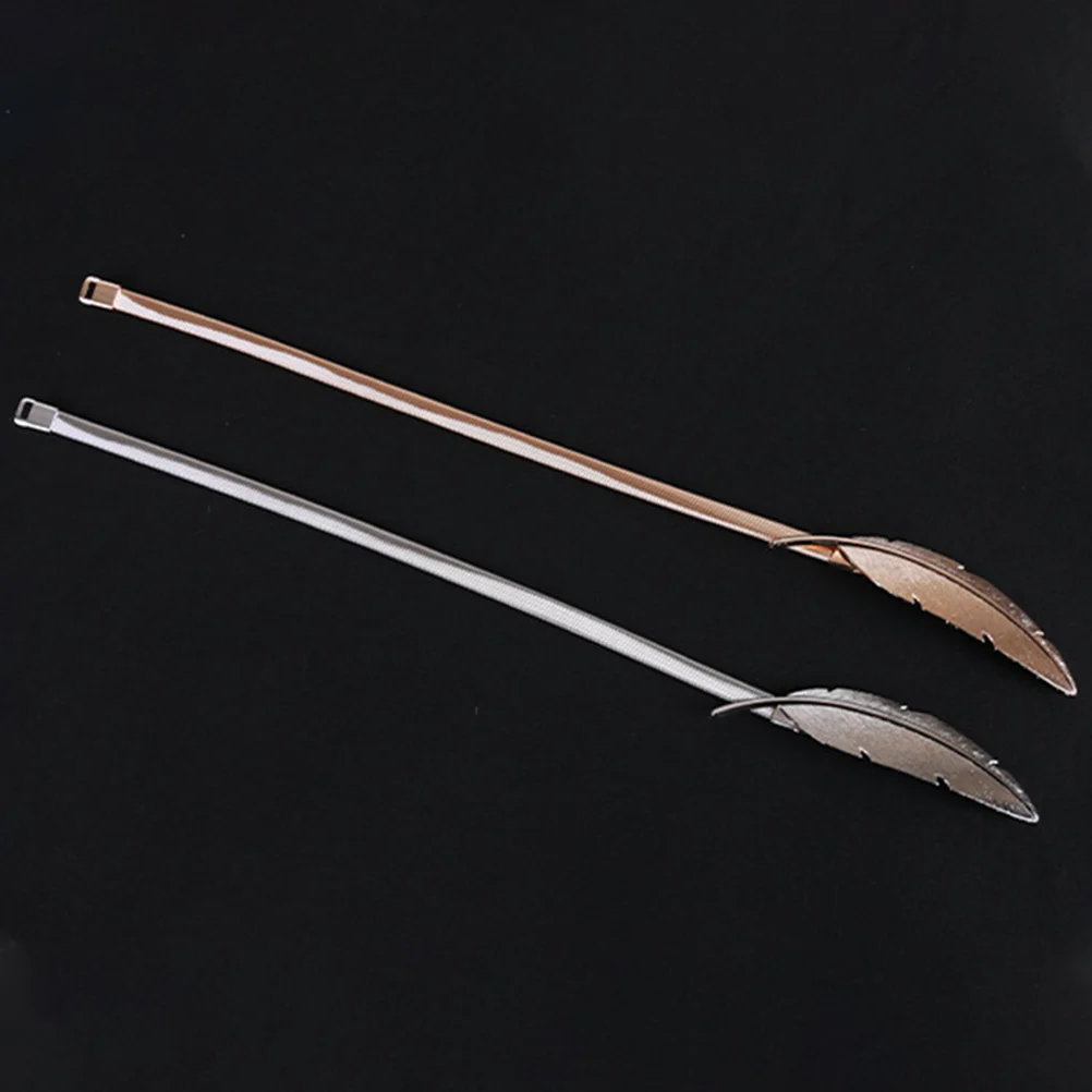 

2Pcs Alloy Curtain Tiebacks Elegant Plume Design Home Living Room Window Holdbacks Decorative Curtain Accessories