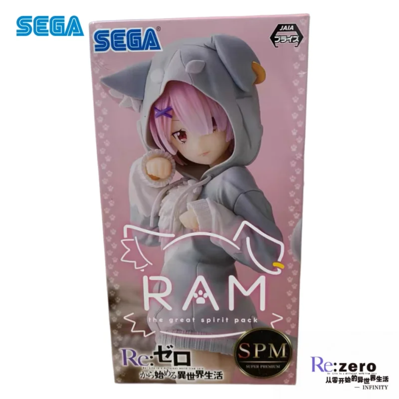 En Stock Sega Original Re Zero-arranque la vida en otro mundo Rem Emilia Ram figura de acción modelo muñeca nuevos juguetes en caja