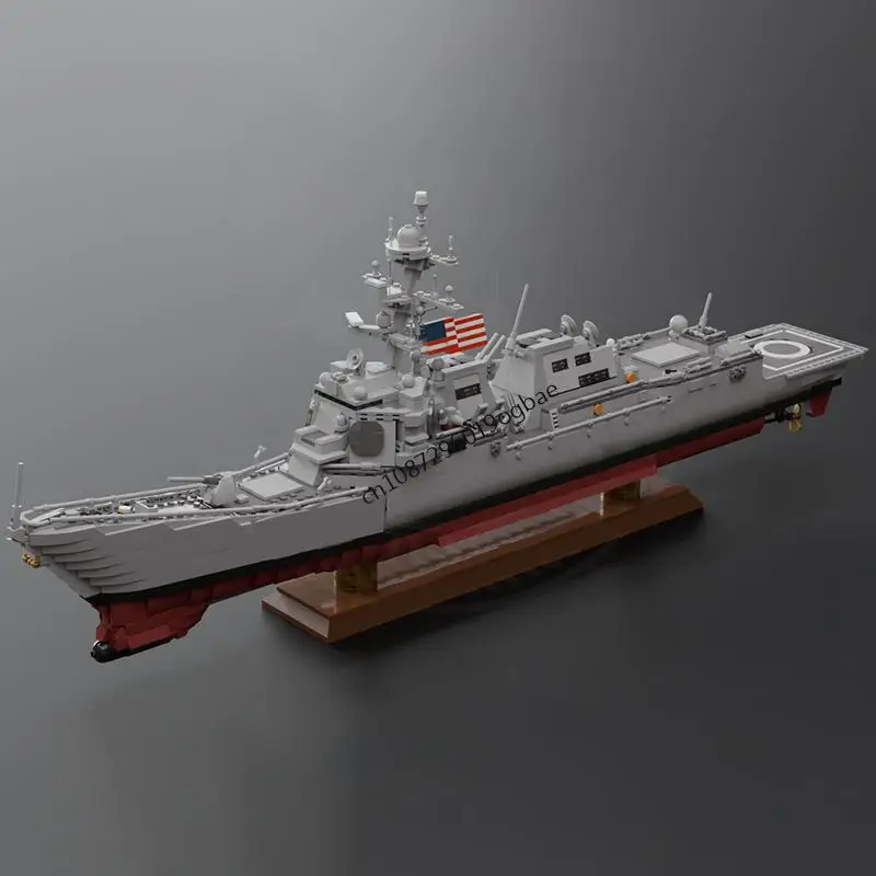 

2810PCS WW2 Military MOC 1:200 Scale Arleigh Burke-class destroyer Model creative ideas high-tech Child Toy Assembly Puzzle Gift