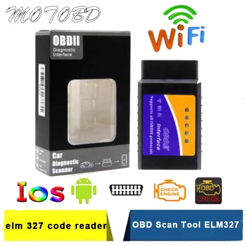 

Автомобильный диагностический сканер OBD2, Bluetooth/WIFI V1.5, ELM 327 OBD II