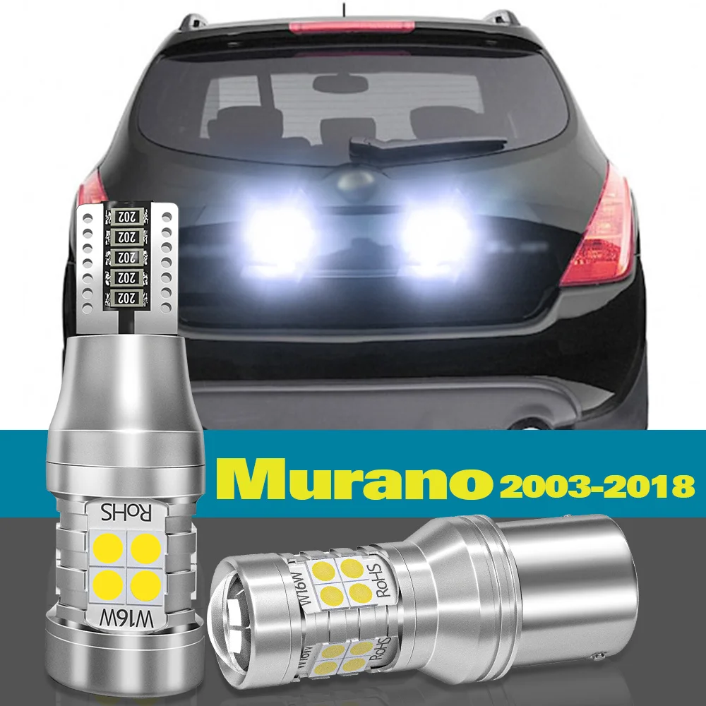 Reverse Light For Nissan Murano 1 Z50 2 Z51 3 Z52 Accessories 2003-2018 2013 2014 2015 2016 2017 2pcs LED Backup Back up Lamp