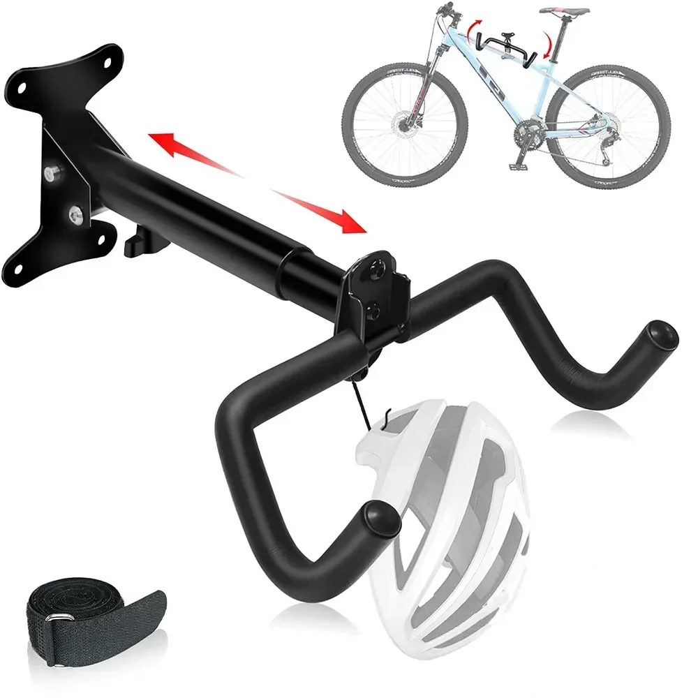 

Bike Wall Mount Rack Wall Hook Road Hanging Rack MTB Bicycle Wall Hanger Hook Space Saving Foldable Cycling Rack W/ Rim Bondage