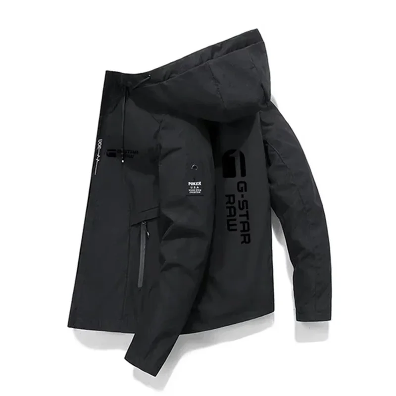 2026 Autumn/Winter Men's Printed Sports Jacket - Casual and Warm Windbreaker