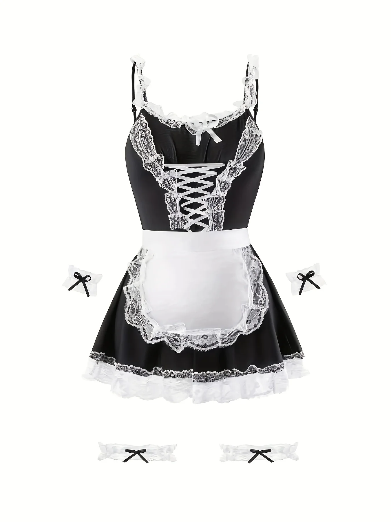 Lencería Sexy Porno para mujer, vestido de sirvienta, uniforme, disfraces de Cosplay de Anime, delantal de sirviente con bragas, conjunto de ropa exótica de Lolita