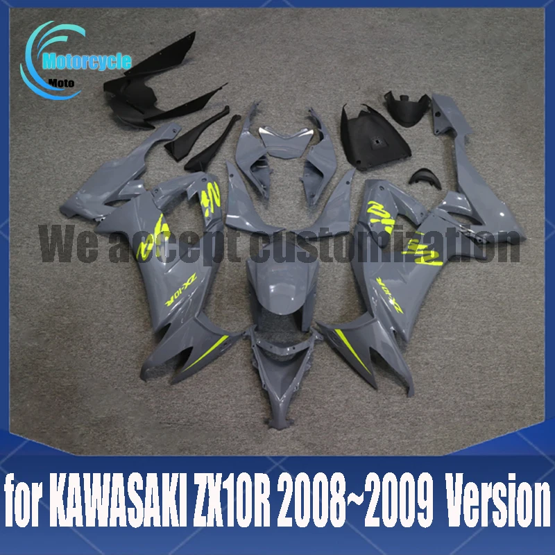 ABS Motorcycle Fairings Kit Fit For Kawasaki Ninja ZX-10R ZX10R 2008 2009 Version Bodywork Set For ZX 10R 08 09 Full Fairing