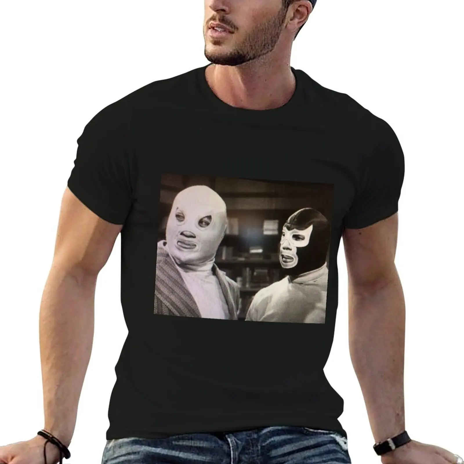 El Santo y Blue Demon T-Shirt Casual Loose Daily Wear T-Shirt