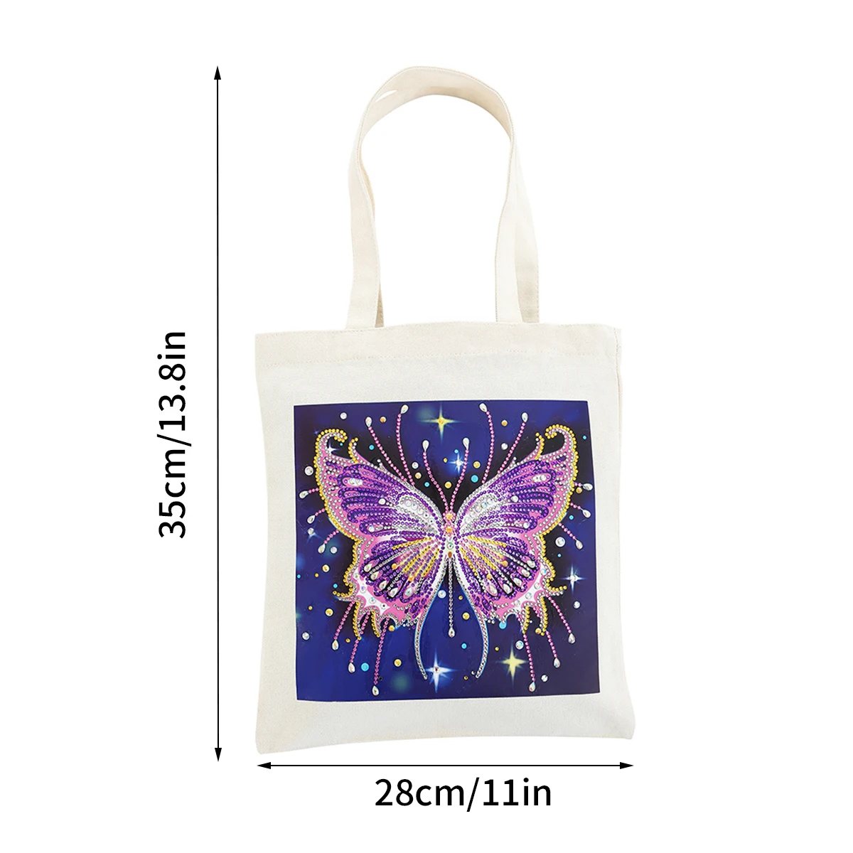 5D DIY Diamond Painting Handbag Mosaic Drill Eco-friendly Shopping Storage Bags Cross Stitch Grocery Tote Home Craft Organizer