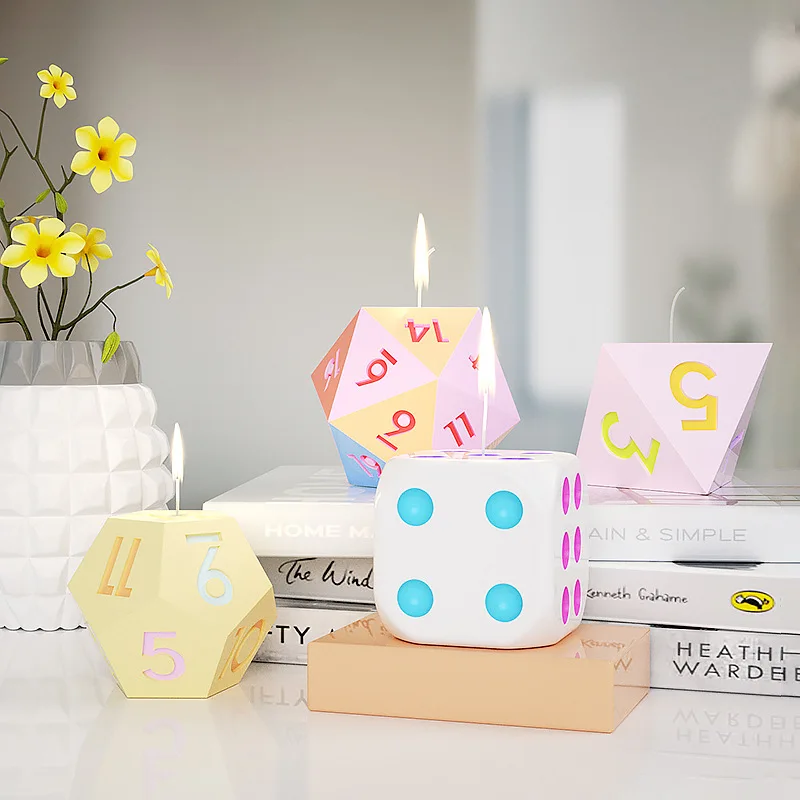 

DIY Crystal Epoxy Silicone Mold Creative Large Dice Lavender Plaster Candle Soap Tabletop Oranment Resin Silicone Moulds