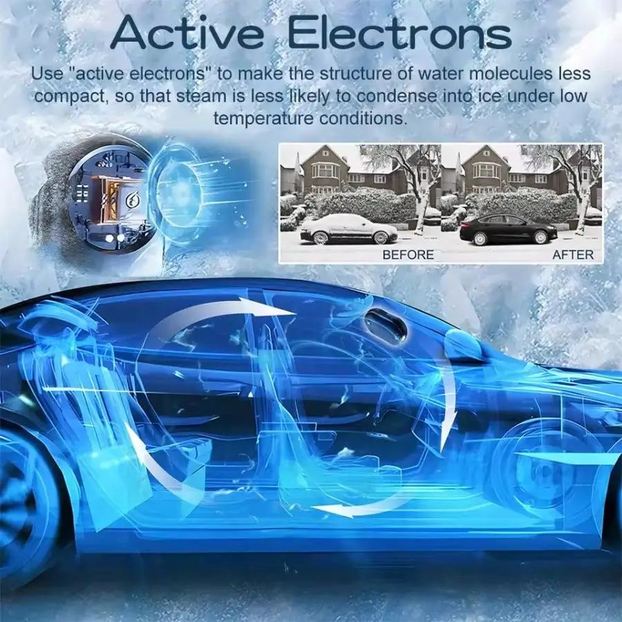 2 قطعة جهاز إزالة الثلوج المضاد للتجمد الكهرومغناطيسي (لجميع أنواع المركبات) #4
