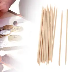 20 Pieces Watch Movement Cleaning Sticks Wood for Watch Repair Shop Home Use
