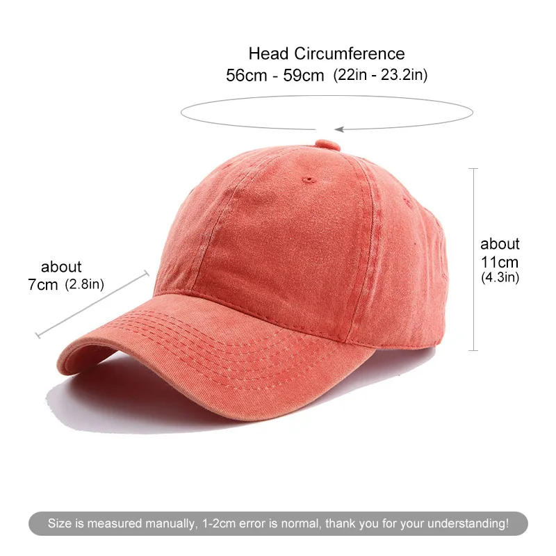 Washed Cotton Pure Color Light Board Women Men Baseball Cap Multi-Color Optional Bone Cap Adjustable Outdoor Hip-Hop Hat