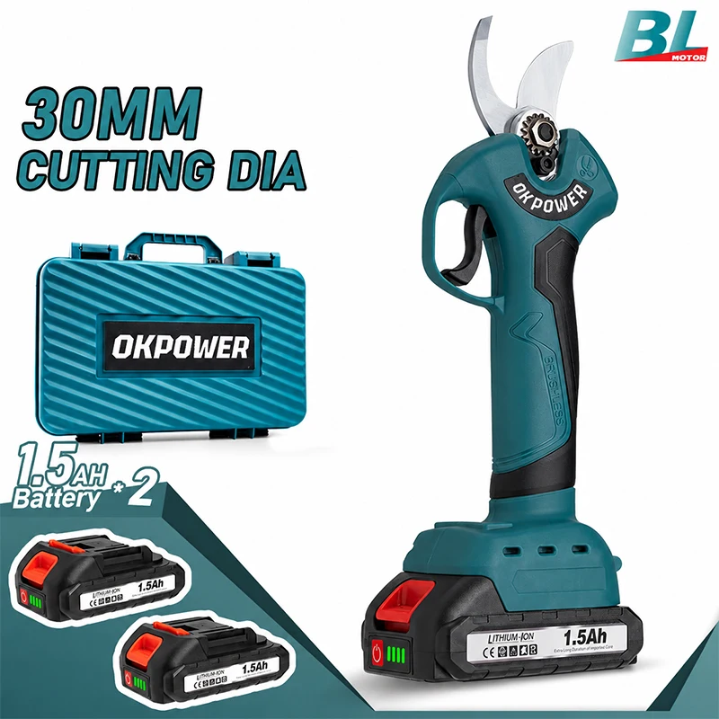 Brushless Electric Pruner Shear 4 Gears Cordless Electric Scissors Orchard Shrub Branch Pruning Tool For Makita 18V Battery Pin