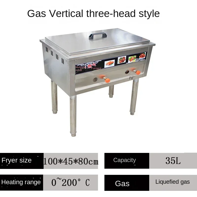 Commercial Electric Fryer Single and Double Cylinder Deep Frying Pan Stall Deep Frying Pan Timing Temperature Control Large