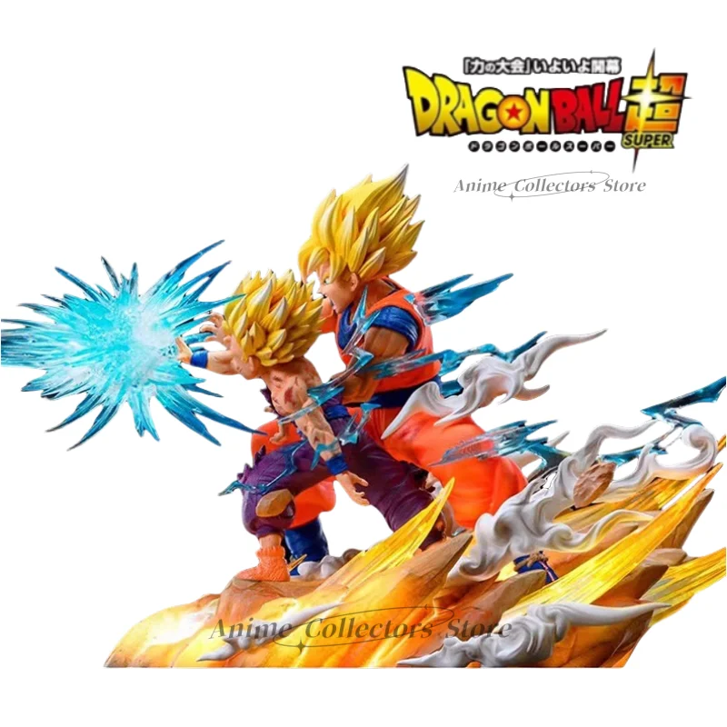 Dragon Ball Z Anime Figure Super Saiyan SkyTop Anti-wave Resonance Cell Son Goku Son Gohan GK Model Children's Toy Ornaments