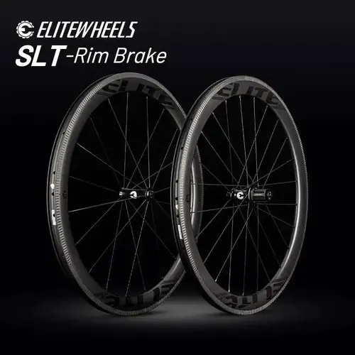 Imagen 1 del producto ELITEWHEELS SLT ruedas de carbono para carretera Aero 3K freno de sarga rodamiento de cerámica Pilar de cubo 1423 radios cubierta juego de ruedas sin cámara