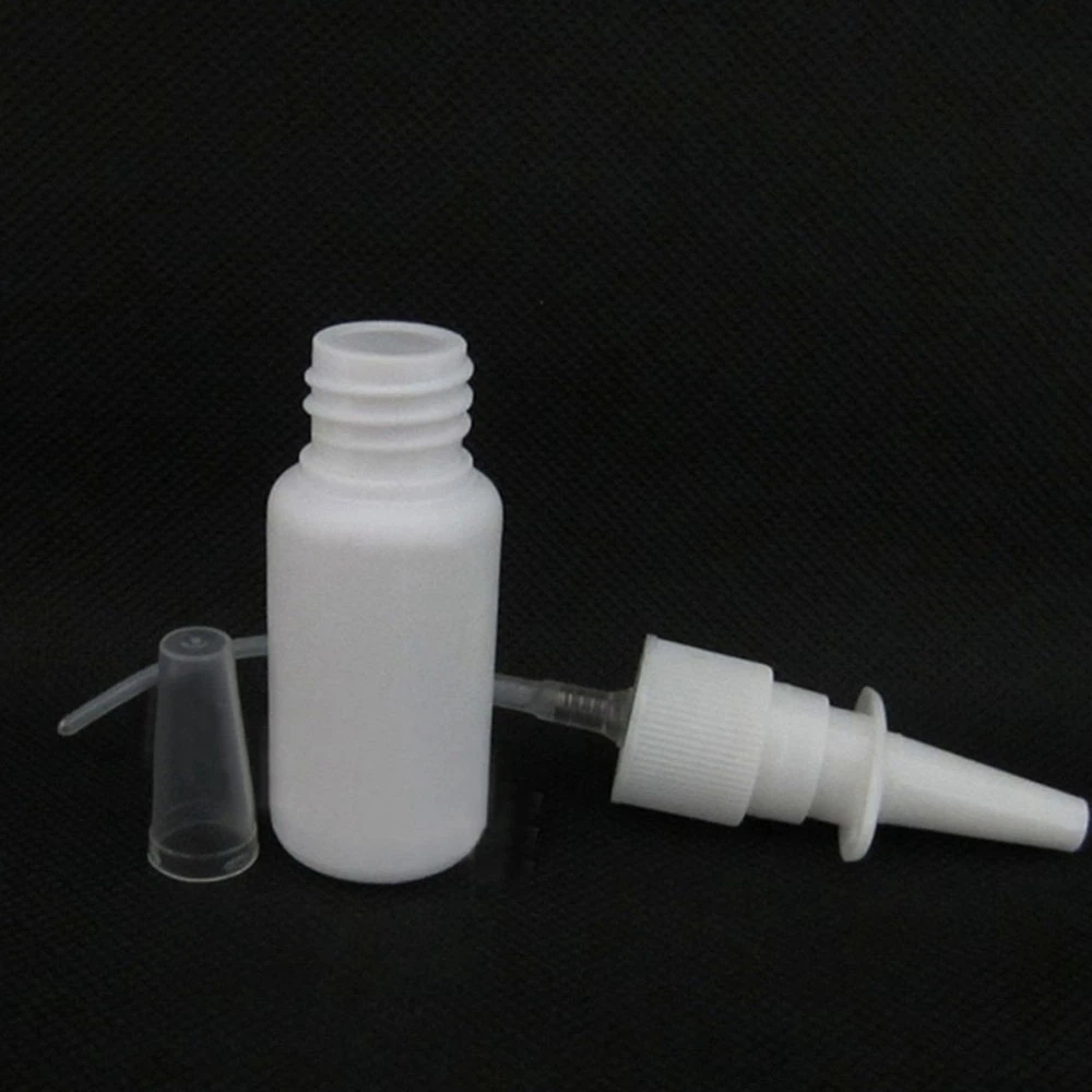 10Pcs 10Ml Bottle Refillable Plastic Mist Nose Nasal Sprayer