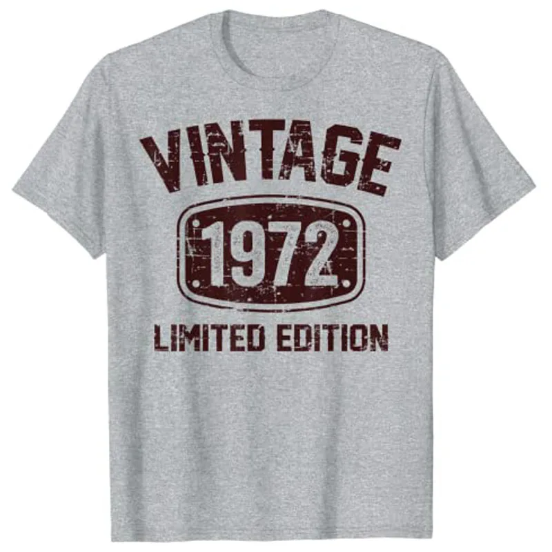 51 Years Old Vintage 1972 Limited Edition 51th Birthday T-Shirt for Women Men Customized Products Born In 1972 Outfit Daddy Gift