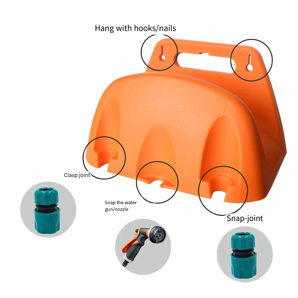 1 قطعة الحائط حديقة خرطوم الري الأنابيب شماعات البلاستيك رف الحنفية سقي خرطوم المنظم تخزين حامل الأنابيب لف الإطار