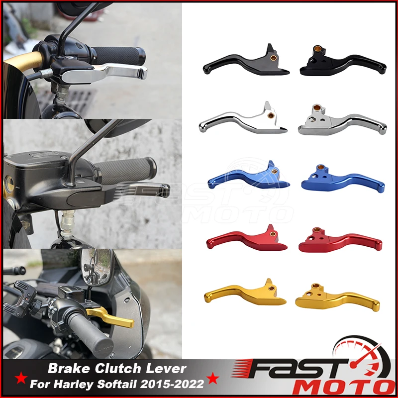 Motorcycle Brake Clutch Lever Cable Shifter Levers For Harley Softail 15-22 Edge Cut Hand Control Lever Breakout Deluxe Heritage