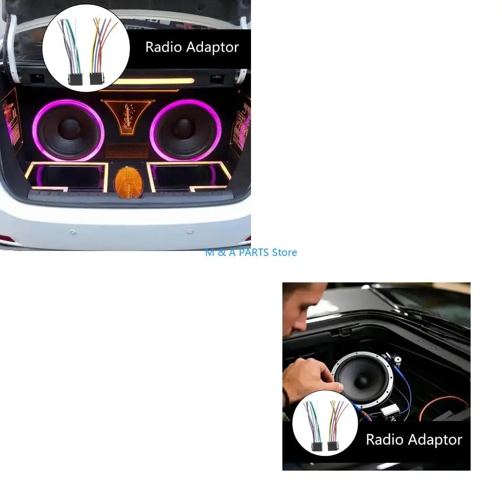 

U1JF Car Stereo Wiring Wire Harness Adapter Modification Line Connector Cable Universal ISO-Radio Install Plug for A4