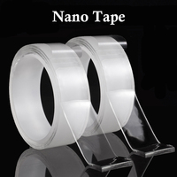 1/2/3/5M Nano Tape Double Sided Tape Transparent Reusable Waterproof Adhesive Tapes Cleanable Kitchen Bathroom Supplies Tapes