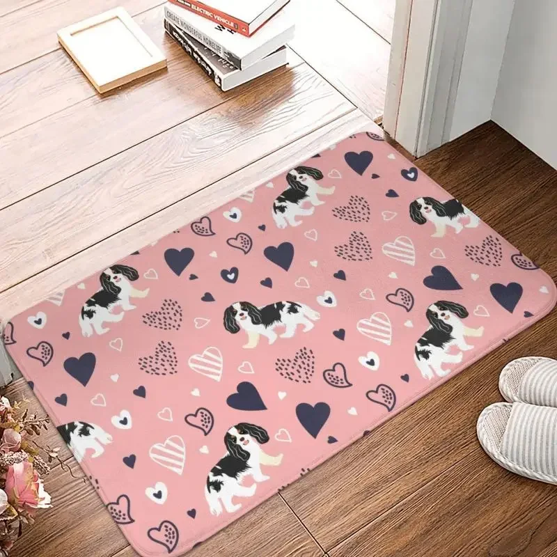 Cavalier King Charles Spaniel Front Door Floor Entrance Mat Indoor Cartoon Dog Bath Kitchen Doormat Balcony Carpet Rug