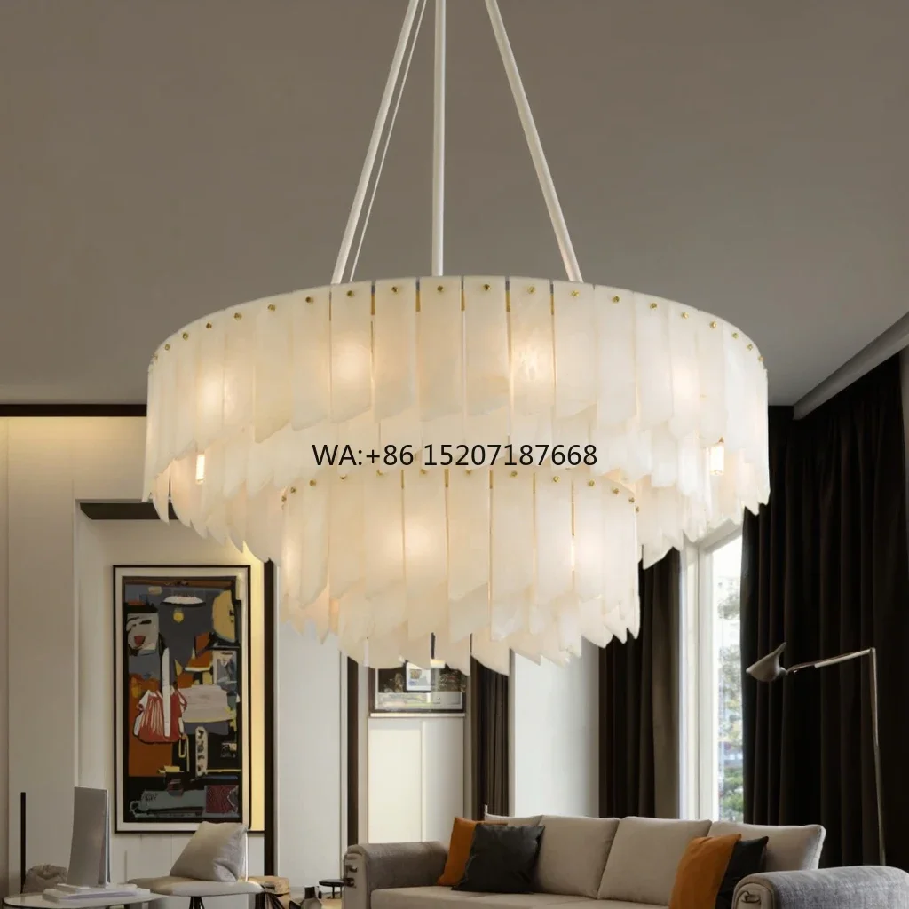 Modern Style Residential Decoration Living Room Dining Room Kitchen Island Small Long LED Alabaster  Dimmable 50000