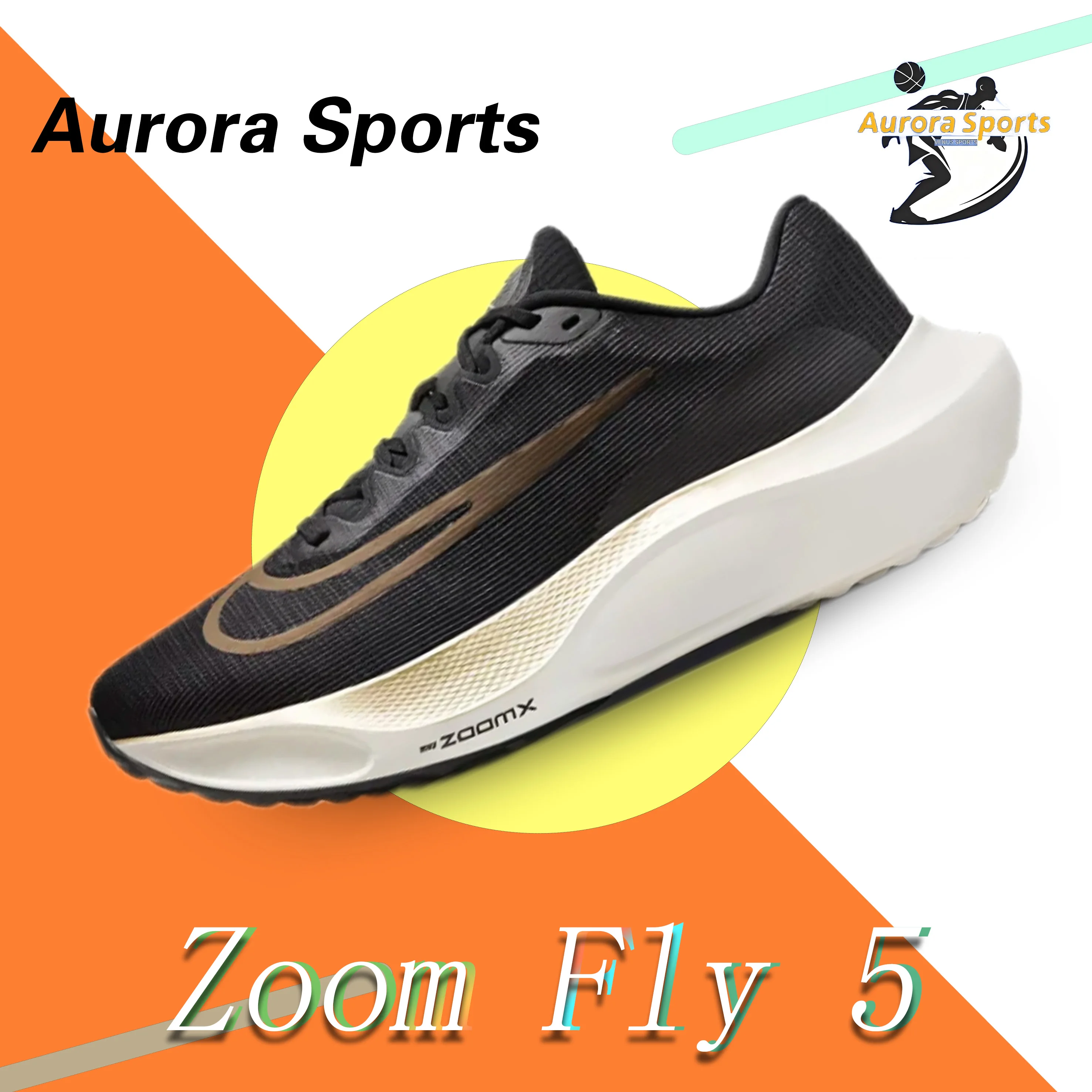 Nike Zoom Fly 5 comfortable sports non-slip wear lightweight trend hundred low-top casual shoes black