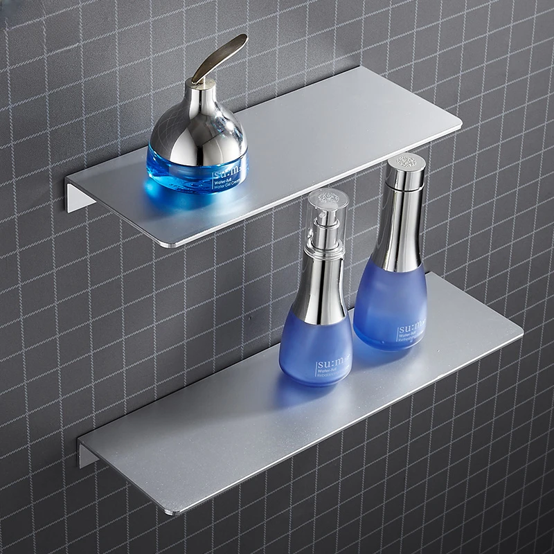 

Punch-free bathroom rack bathroom tray storage rack mirror dresser wall-hung white