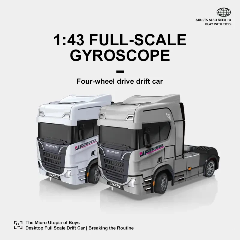 1:43 Rc camion de bureau télécommandé Mini voitures à dérive avec Gyroscope en pleine échelle voiture de course véhicule radiocommandé jouets garçons