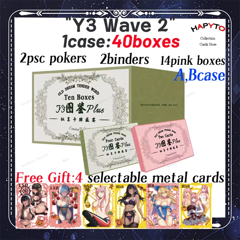 

2024 Newest Y3 Set 2 Waifu Cards Goddess Story Collection Card Swimsuit Bikini Booster Box Habbies Gift