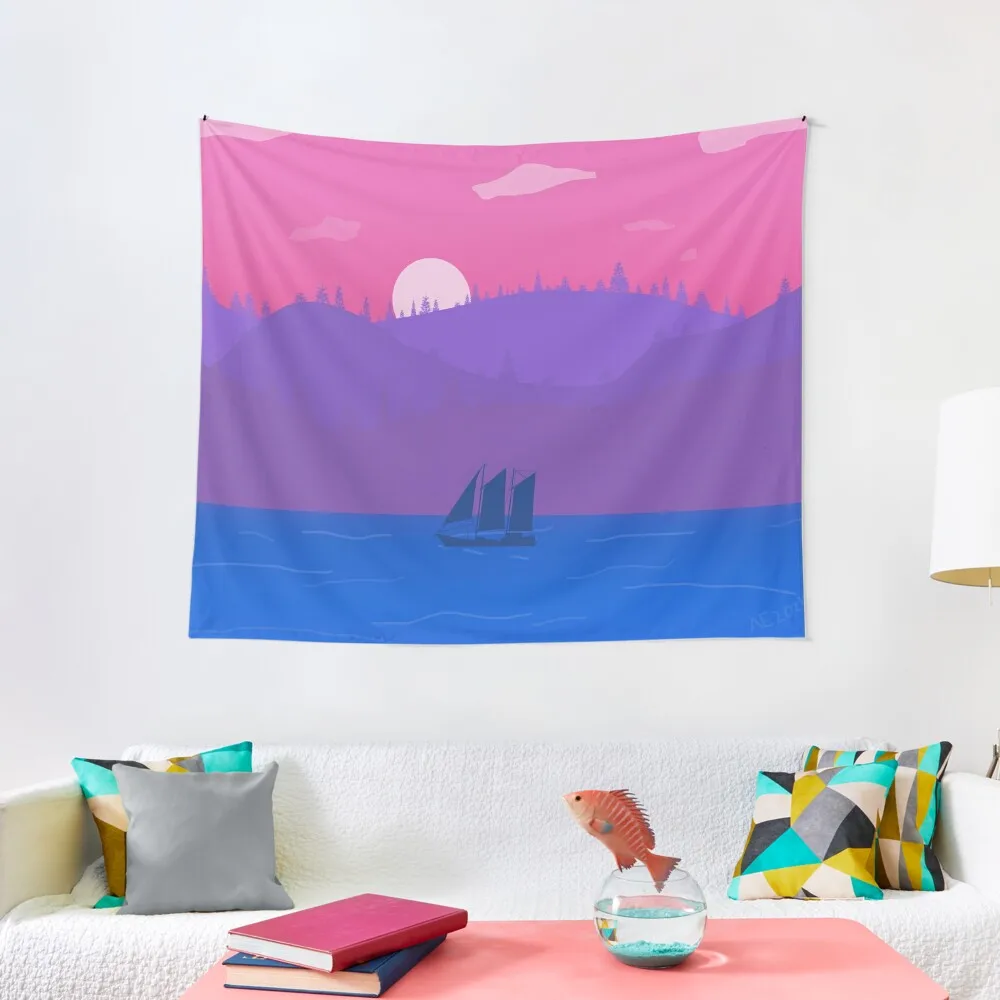 

Sunset (Subtle Bi Flag) Tapestry Custom Home And Comfort Decor Wall Tapestries Tapestry