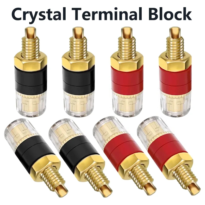 

20Pcs/Set Brass Gold Plated Binding Post HIFI Terminals Binding 4MM Banana Plug Connector for Speaker Amplifier Red+Black