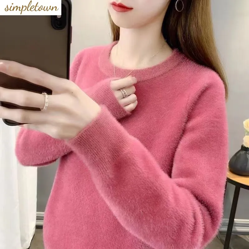 

2023 Autumn/Winter Korean Edition New Inside Thickened Loose Fit Warm Fashion Knitted Sweater Versatile Trend