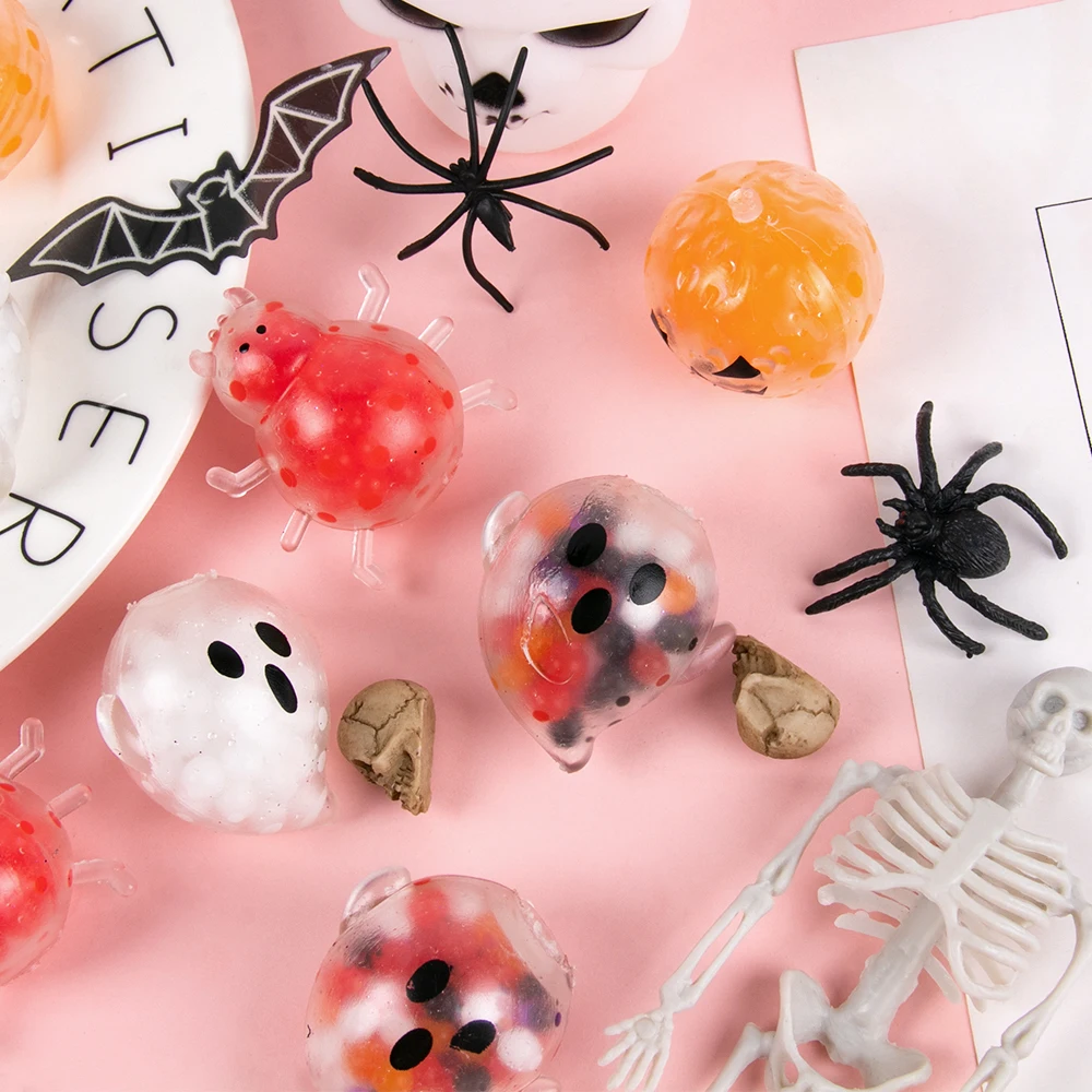 5/10pcs Fun Halloween Bead Ball Pinch Halloween Toys New Halloween Gift Children’s Birthday Party Gift Halloween Decoration 2024