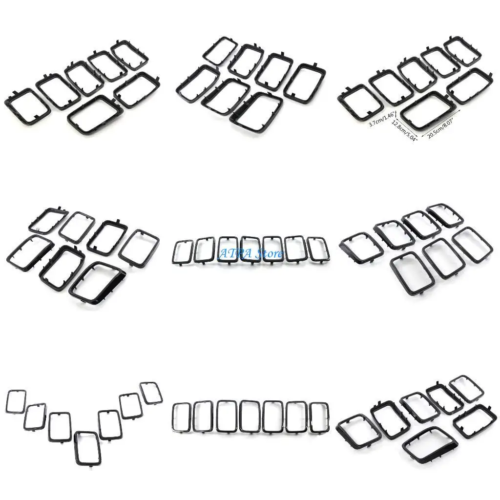 

U13C Insert Mesh Vent Bezel Front Grille Cover Fit 2017-2021 7pcs