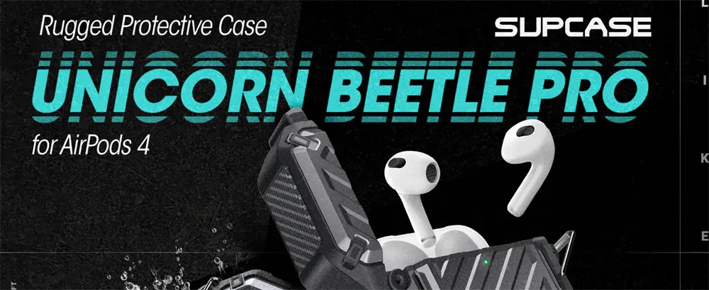 SUPCASE For Apple Airpods 5/4 Case (2026/2024) 5th/4th Generation UB Pro Robuste Vollschutz-Schutzhülle mit Karabiner – Detail 1