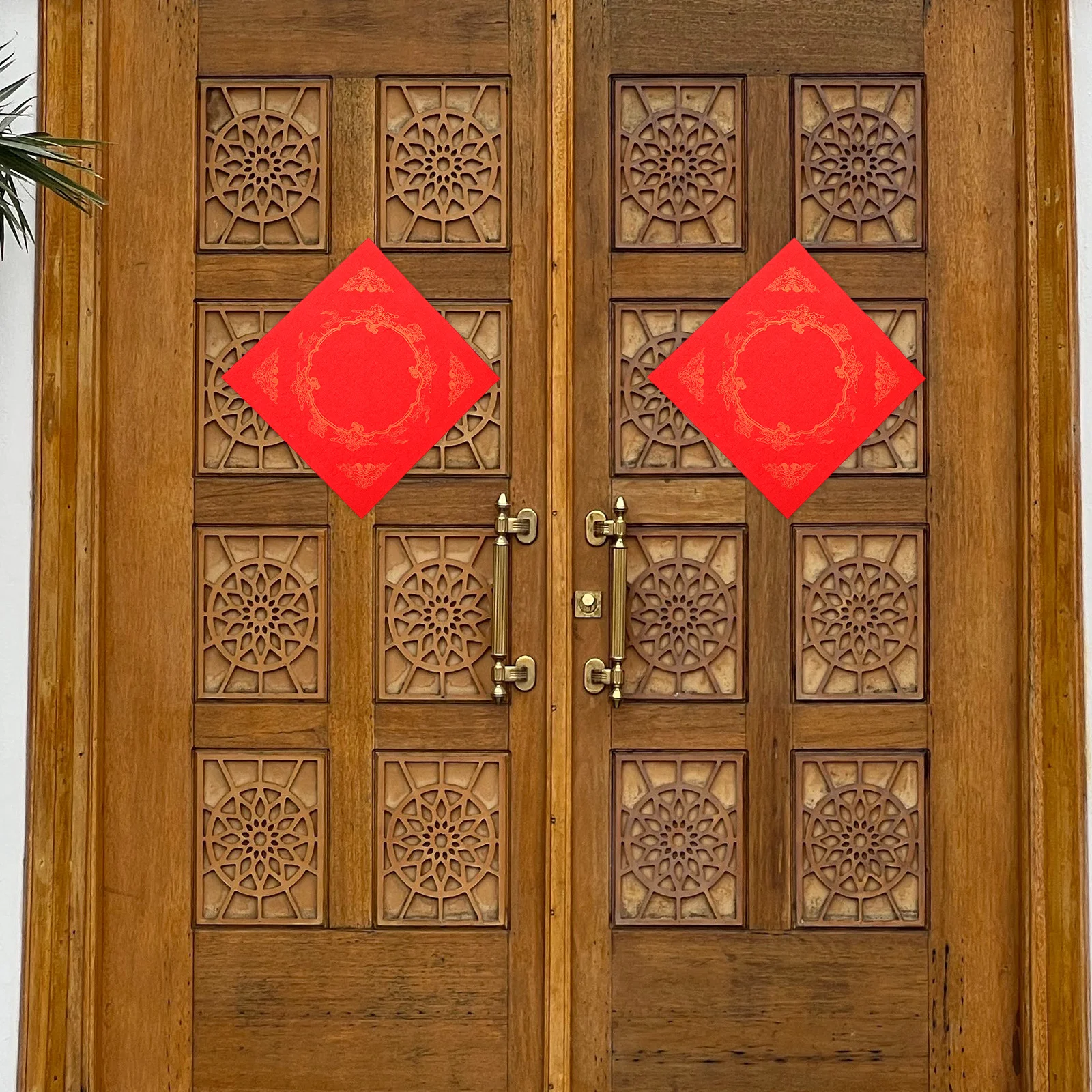 20 Sheets Chinese Spring Festival Couplets Red Xuan Paper Featuring Auspicious Fu Design Festive Decor for Doors Windows