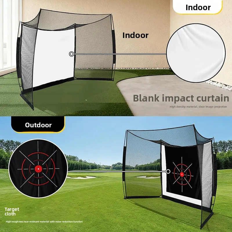 custom Golf practice net 10 * 8 * 5FT large block net indoor and outdoor practice net, golf swing net