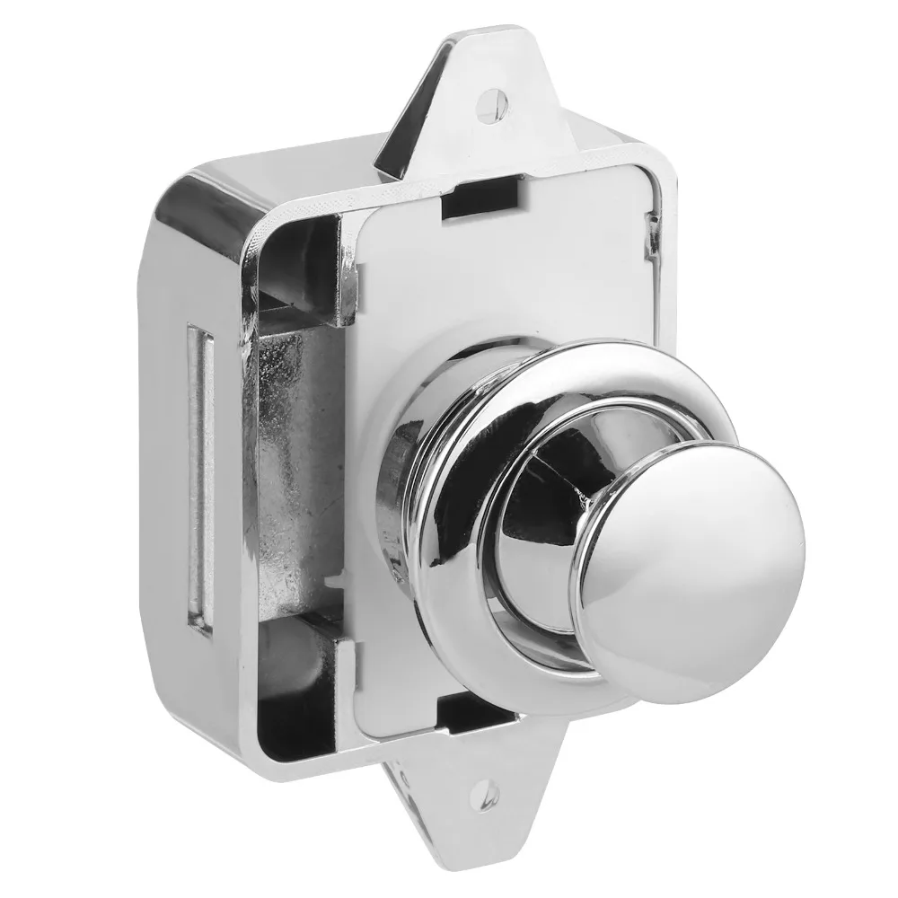 5 قطعة باب الخزانة الصيد الفضة قفل بـزر دفع سبائك الزنك ABS خزانة درج مزلاج دفع زر مزلاج خزانة أقفال قارب استخدام