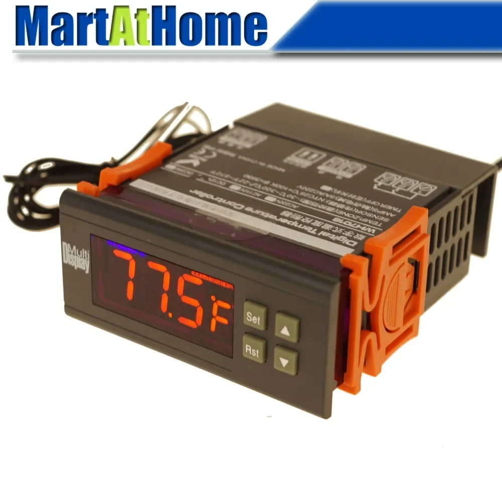 WH7016H+ Temperature Controller -58 to 230 F / -50 to 110 C Cooling and Heating Automatic Switching w/ Alarmer & Probe