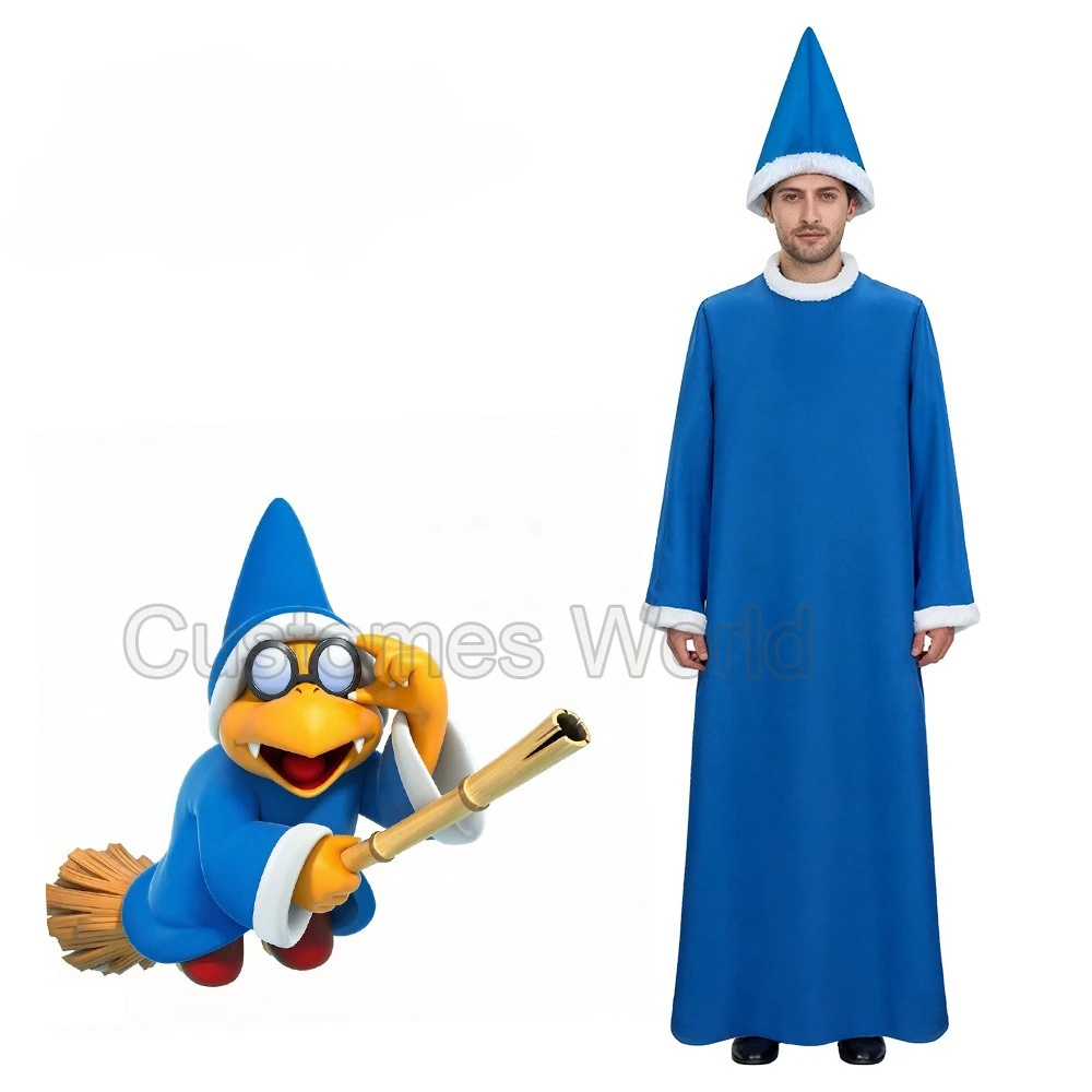 

Костюм для косплея Fantasia Magikoopa Kamek, аниме-игра, сантехник, фильм 2026, мужской карнавальный костюм для Хэллоуина и вечеринок