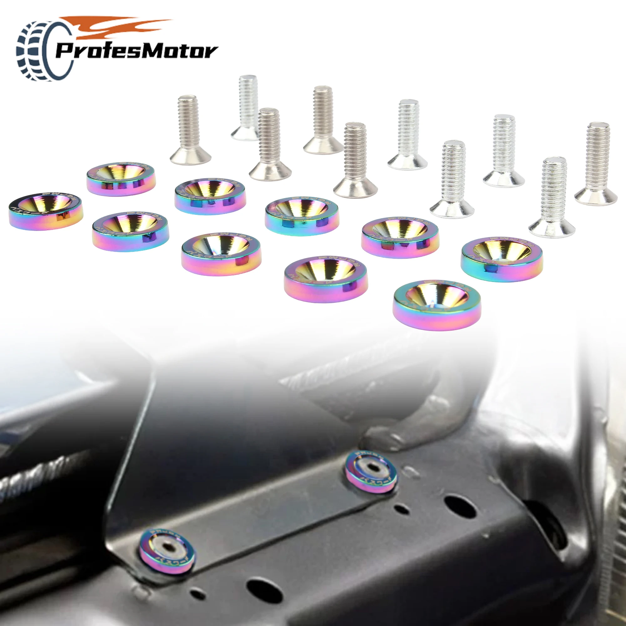 

10PCS Motorcycle 6MM Washer Screw For Honda Suzuki Yamaha ktm Scooter DirtBike Fender Washer License Plate Bolt Car Screws Parts