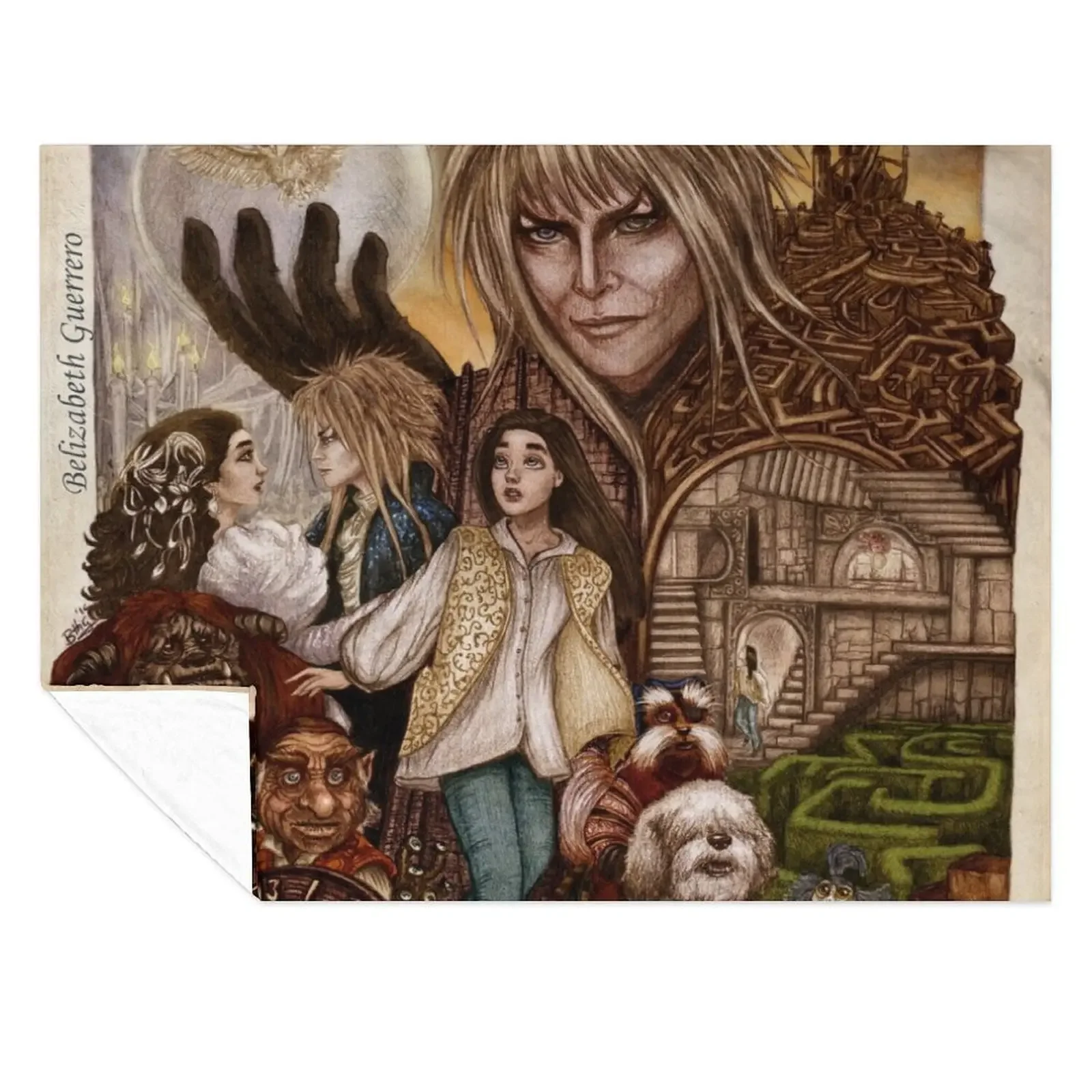 

Labyrinth Throw Blanket Personalized Gift valentine gift ideas Comforter Custom Blankets