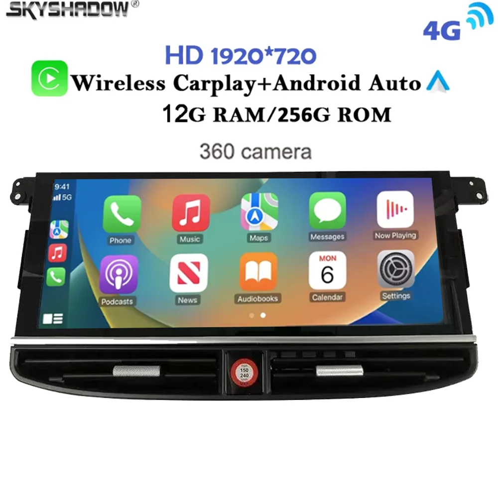 

FYT 12G+256G Carplay Auto Android 14.0 4G LTE IPS Car DVD Player GPS map WIFI Bluetooth RDS Radio For Porsche panamera 2012-2017