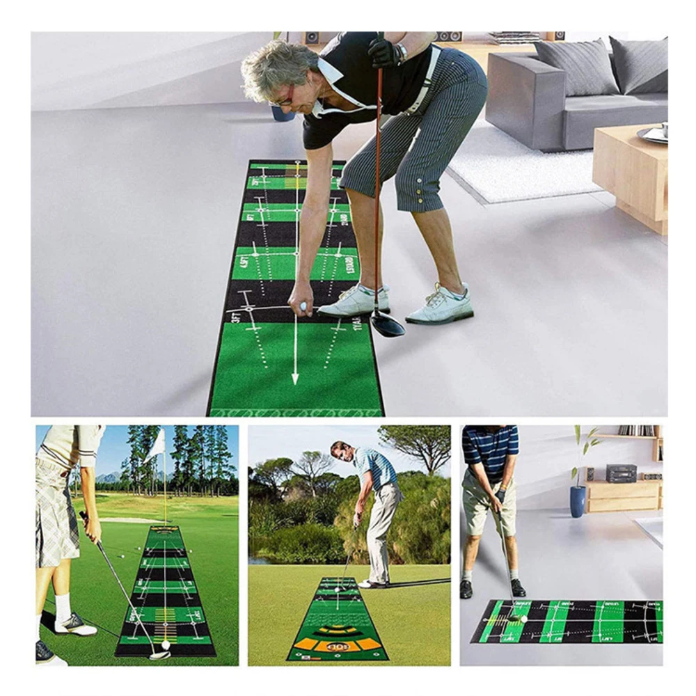 Golf Putting Carpet Portable Golf Mat Lightweight Indoor Outdoor Golf Training Pads Putter Practice Golf Sports Practice
