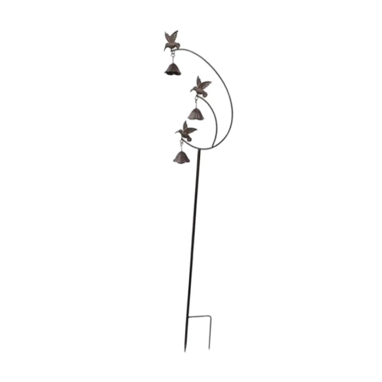 

Hummingbird Metal Decorative Garden Stake with Wind Chimes, Yard Art Decor, Weatherproof for Patio Backyard Outside Landscape